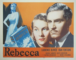 Rebecca Original US Half Sheet
Vintage Movie Poster
Alfred Hitchcock