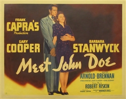 Meet John Doe Original US Half Sheet
Vintage Movie Poster
Gary Cooper
Frank Capra
Jean Arthur