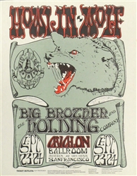 FD 27 Howlin Wolf: Big Brother and the Holding Company Original Concert Handbill
Original Concert Poster
Stanley Mouse  
Alton Kelley