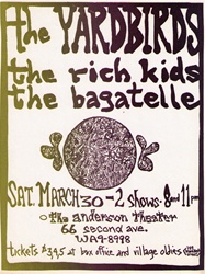 The Yardbirds Original Concert Handbill