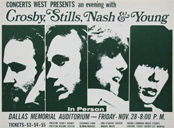 Crosby, Stills, Nash And Young Original Handbill