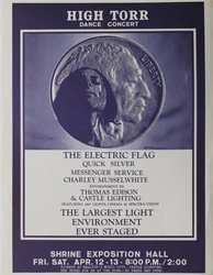 The Electric Flag and Quicksilver Messenger Service Original Concert Handbill
Vintage Rock Poster