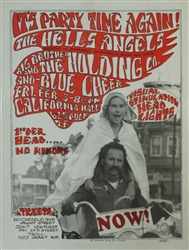The Hell's Angels Original Concert Handbill
Vintage Rock Poster
California Hall