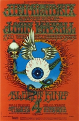 Jimi Hendrix And John Mayall Original Concert Postcard
Fillmore Auditorium
Rick Griffin