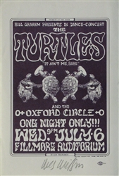 The Turtles Original Concert Handbill
Fillmore Auditorium
Wes Wilson
BG 15