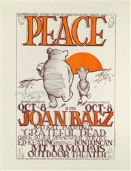 Peace: Grateful Dead/Joan Baez Original Concert Handbill
Original Concert Poster
Rock Poster
Stanley Mouse  Alton Kelley