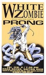 Derek Hess White Zombie Original Rock Concert Poster