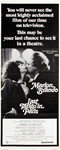 Last Tango In Paris Original US Insert
Vintage Movie Poster