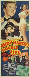 Andy Hardy's Double Life Original US Insert
Vintage Movie Poster
Mickey Rooney