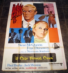 Thomas Crown Affair Original Italian 4 sheet
Vintage Movie Poster
Steve McQueen