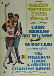 How To Steal A Million Italian 2 Sheet
Vintage Movie Poster
Audrey Hepburn