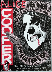 Frank Kozik Alice Cooper Original Concert Poster