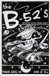 Frank Kozik The B52s Original Concert Poster