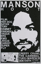 Frank Kozik Manson Hoot Original Concert Poster