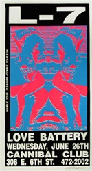 Frank Kozik L7 Original Concert Poster