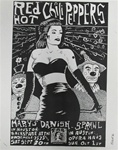 Frank Kozik Red Hot Chili Peppers And Mary's Danish Original Concert Handbill