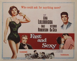 Fast And Sexy Original US Title Lobby Card
Vintage Movie Poster
Gina Lollobrigida