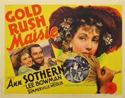 Gold Rush, Maisie Original US Title Lobby Card
Vintage Movie Poster
Ann Southern