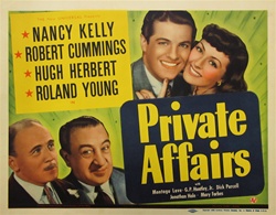 Private Affairs Original US Title Lobby Card
Vintage Movie Poster
Robert Cummings