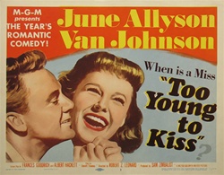 Too Young To Kiss Original US Title Lobby Card
Vintage Movie Poster
June Allyson