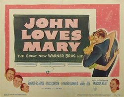 John Loves Mary Original US Title Lobby Card
Vintage Movie Poster
Ronald Reagan