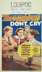 Original Mini Window Cards Thoroughbreds Don't Cry
Vintage Movie Poster
Judy Garland
Mickey Rooney