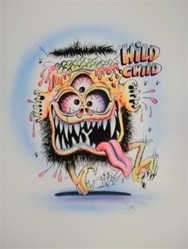 Stanley Mouse Wild Child 1 Silkscreen Airbrushed by Hand