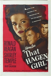 That Hagen Girl Original US One Sheet
Vintage Movie Poster
Ronald Reagan
Shirley Temple
