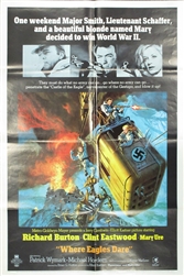 Where Eagles Dare Original US One Sheet
Vintage Movie Poster
Clint Eastwood
Richard Burton