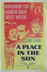 A Place in the Sun Original US One Sheet