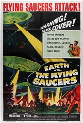 Earth Vs. The Flying Saucers Original US One Sheet