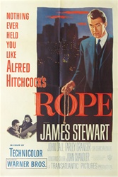 Rope US One Sheet
Vintage Movie Poster
Alfred Hitchcock