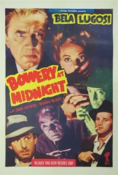 Bowery at Midnight Original US One Sheet