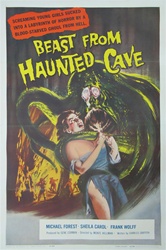 Beast from Haunted Cave Original US One Sheet