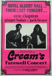 Cream's Farewell Concert Original US One Sheet