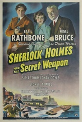 Sherlock Holmes And The Secret Weapon Original US One Sheet
Vintage Movie Poster
Basil Rathbone