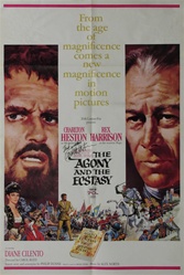The Agony And The Ecstasy Original US One Sheet
Vintage Movie Poster
Charlton Heston