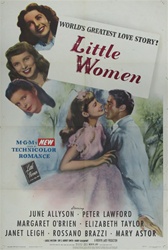 Little Women Original US One Sheet
Vintage Movie Poster
Elizabeth Taylor