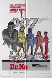 Dr. No Original US One Sheet
Vintage Movie Poster
James Bond