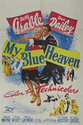 My Blue Heaven Original US One Sheet
Vintage Movie Poster
Betty Grable