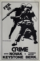 Crime with Novak Keystone Original Punk Concert Poster
Original Punk Concert Flyer
Punk Poster
Mabuhay Gardens
James Stark