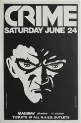 Crime Original Punk Concert Poster
Original Punk Concert Flyer
Punk Poster
Mabuhay Gardens
James Stark