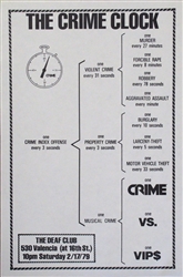 The Crime Clock Original Punk Concert Poster
Original Punk Concert Flyer
Punk Poster
Mabuhay Gardens
James Stark