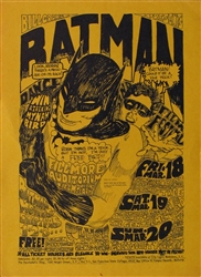 Batman Original Concert Postcard
Original Concert Postcard From The Fillmore
Wes Wilson
Quicksilver Messenger Service
Big Brother And The Holding Company
Bill Graham