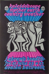 Kaleidoscope And Mother Earth And Country Weather Original Concert Poster
Vintage Rock Poster
Family Dog
Avalon Ballroom
FD 124
Patrick Lofthouse
