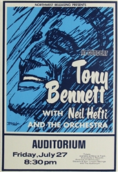 Tony Bennett Original Concert Poster
Vintage Rock Poster