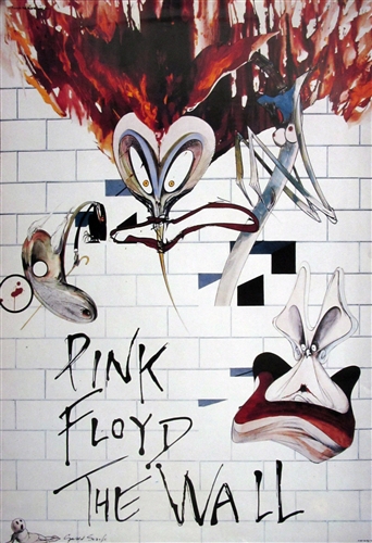 Pink Floyd The Wall Poster Vintage Rock Concert Poster