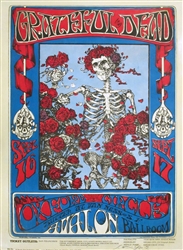 FD 26  Skull And Roses Grateful Dead And Oxford Circle Original Concert Poster
Vintage Rock Poster
Skeleton And Roses