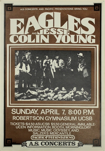 The Eagles Original Concert Poster Vintage Rock Poster
