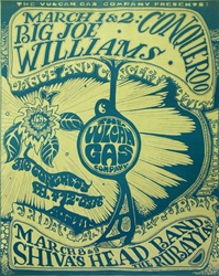 Big Joe Williams Original Texas Concert Poster